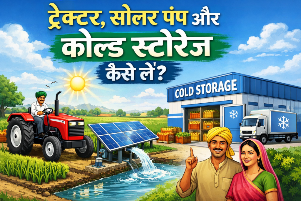 Tractor, Solar Pump aur Cold Storage Kaise Le