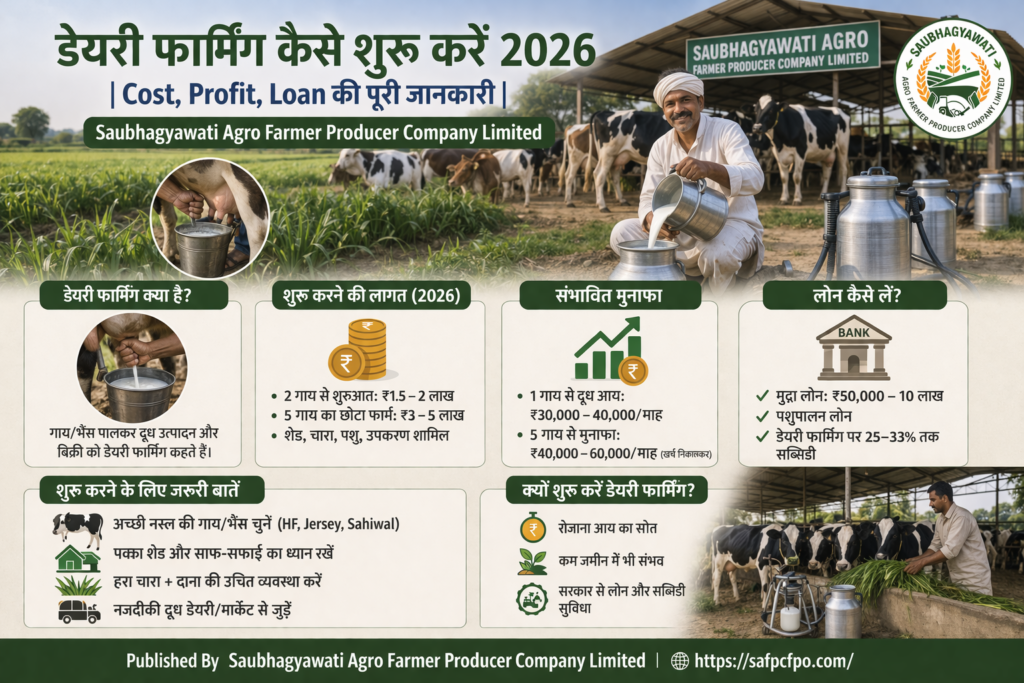 डेयरी फार्मिंग कैसे शुरू करें 2026 | Cost, Profit, Loan